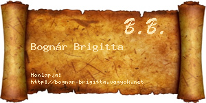 Bognár Brigitta névjegykártya