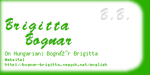 brigitta bognar business card